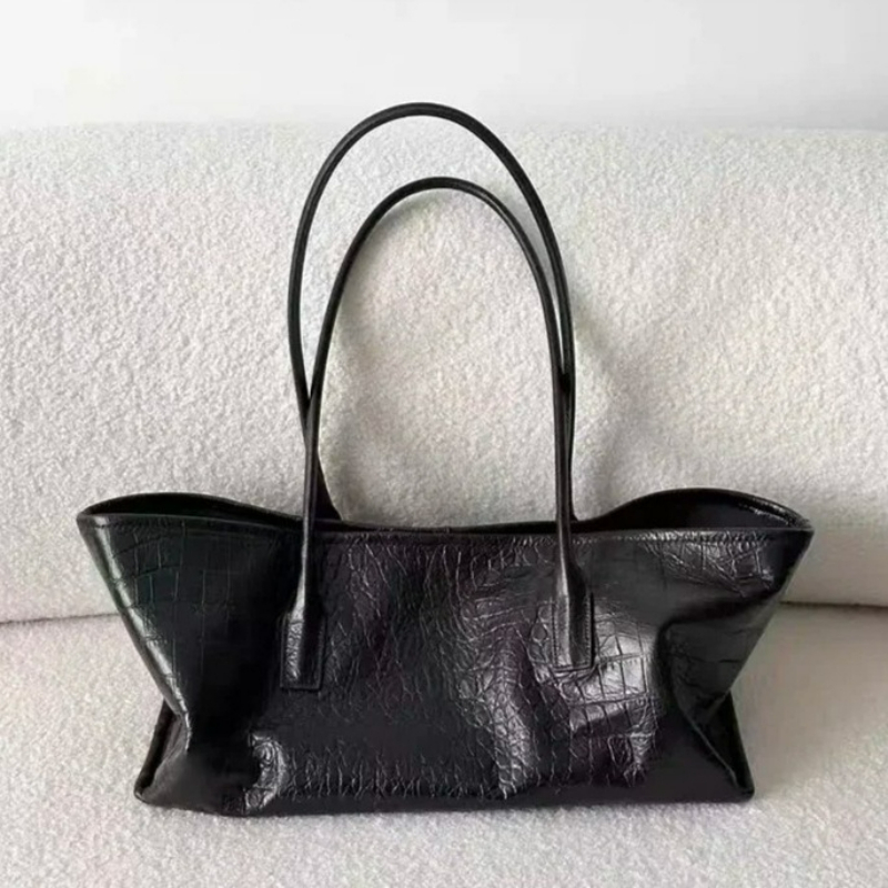 Luxury Bags Tote - 豪華なレトロPUソフトレザークロコダイルエンボス加工ハンドバッグ、新作レディースシンプル大容量軽量クロスボディショルダーバッグ