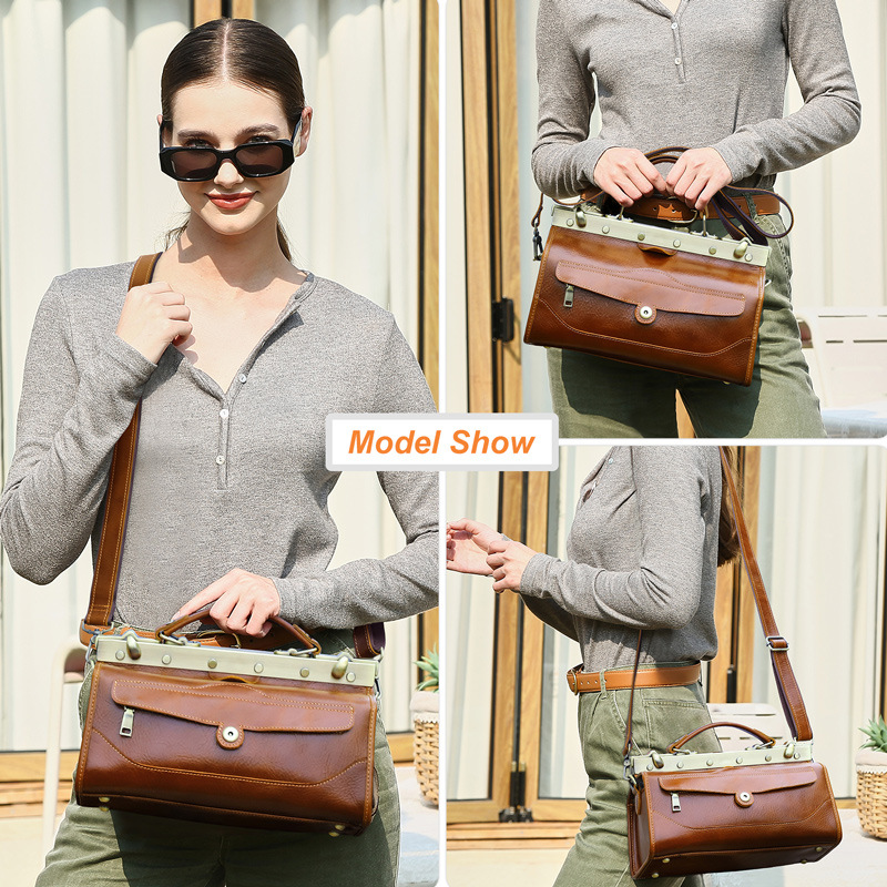フルグレインラム牛革レディースハンドバッグ、多機能コンパート - Luxury Bags Leather のレビューと価格