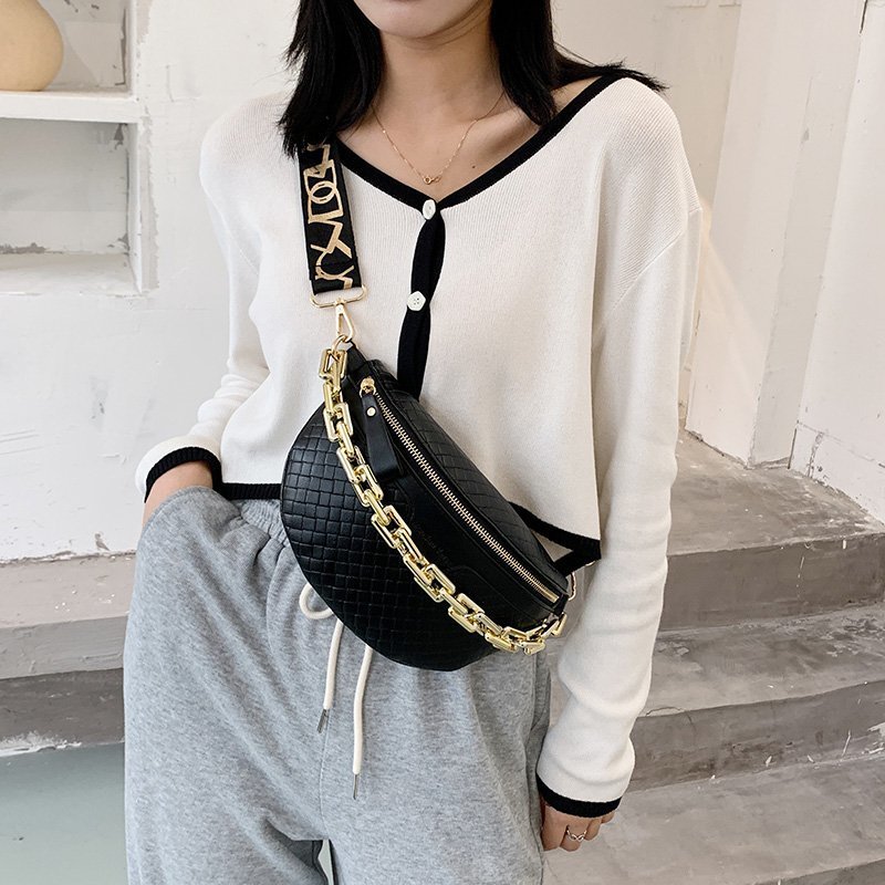 新しい高級チェーンチェストバッグ女性のための高品質 PU シ - Luxury Bags Cute のレビューと価格