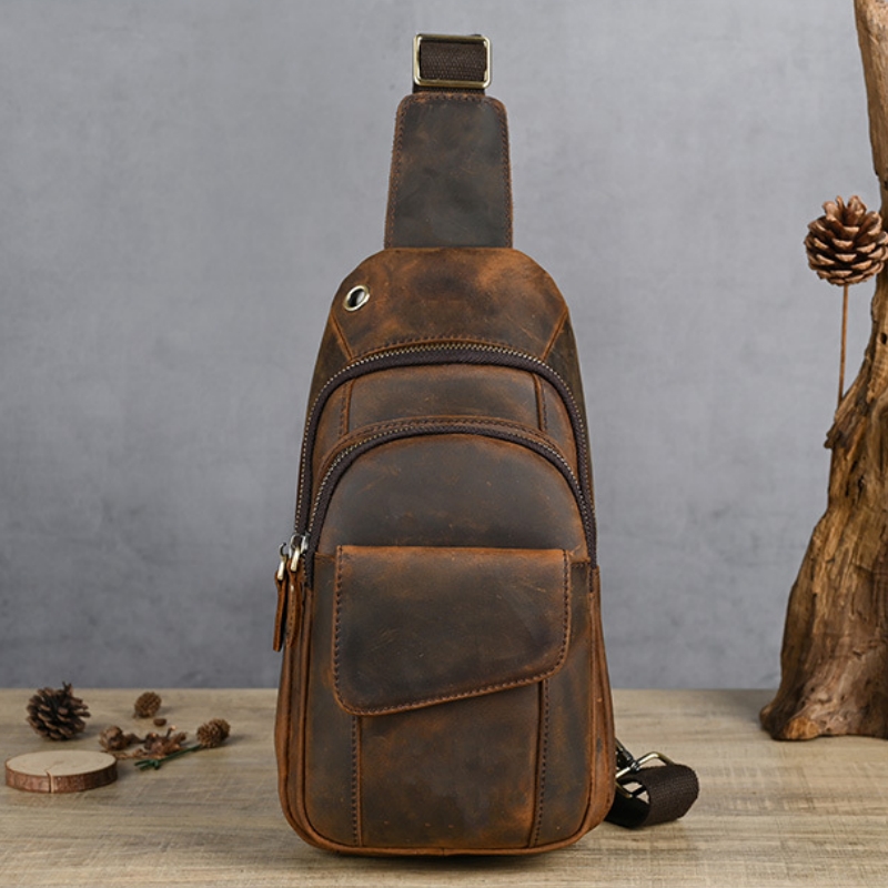 デザイナー高級多機能男性チェストバッグ大容量アウトドア男性ス - Luxury Bags Leather のレビューと価格