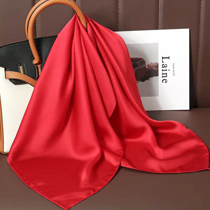高級無地シルクスクエアスカーフ女性用ソフトサテン馬毛ヘアバン - Luxury Bags China のレビューと価格