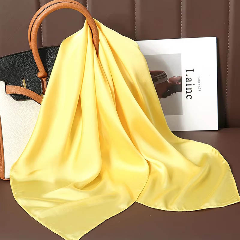 高級無地シルクスクエアスカーフ女性用ソフトサテン馬毛ヘアバン - Luxury Bags China のレビューと価格