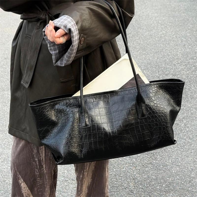豪華なレトロPUソフトレザークロコダイルエンボス加工ハンドバ - Luxury Bags Tote のレビューと価格