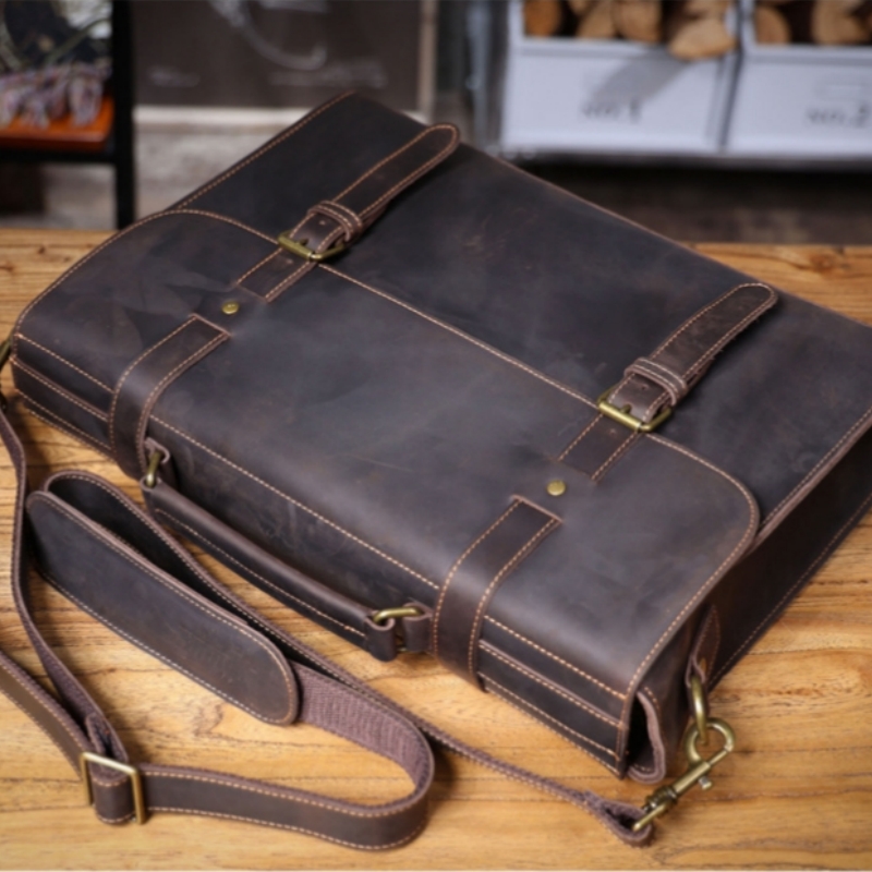 男性用本革ビジネスブリーフケース,ショルダーバッグ,クロスオ - Luxury Bags Tote のレビューと価格