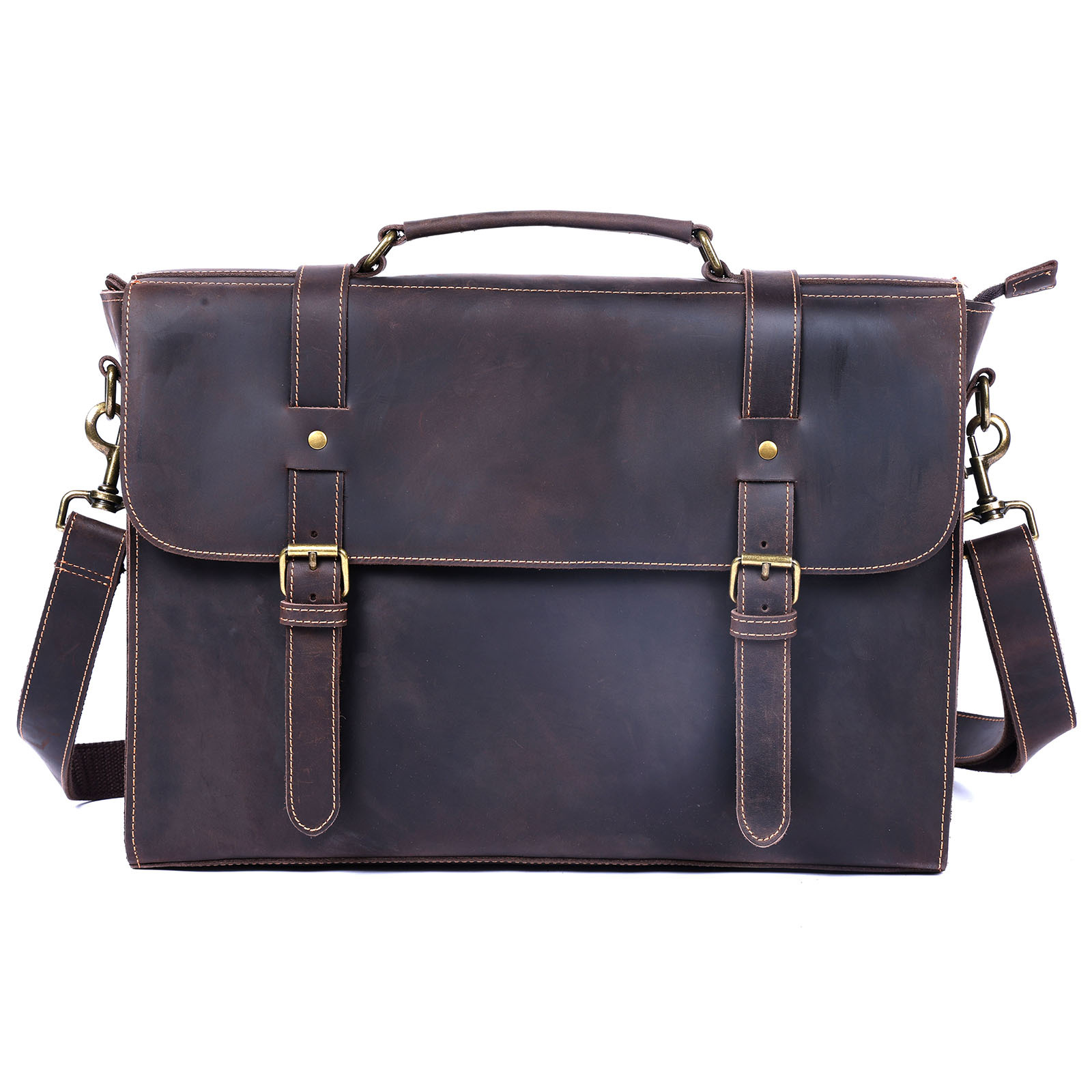 男性用本革ビジネスブリーフケース,ショルダーバッグ,クロスオ - Luxury Bags Tote のレビューと価格