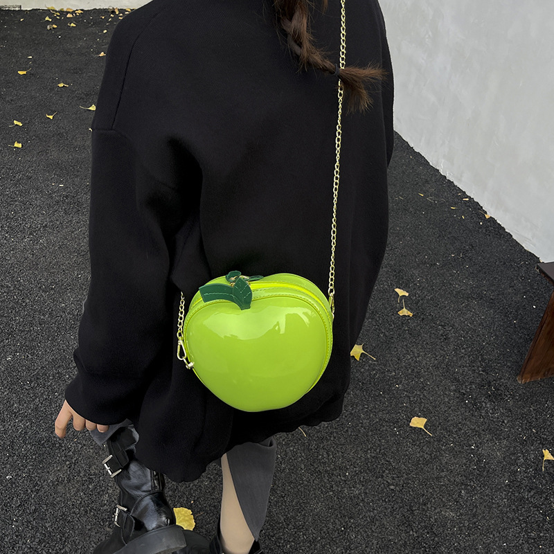 かわいいアップル柄の女性用財布 2026年新作 パテントレザ - Luxury Bags Cute のレビューと価格