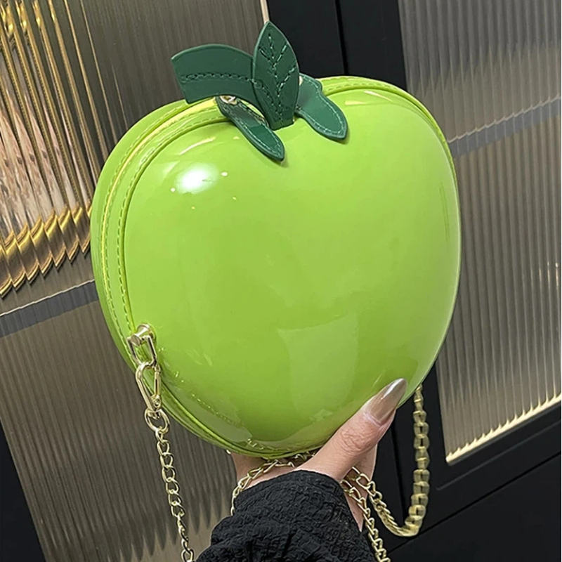 かわいいアップル柄の女性用財布 2026年新作 パテントレザ - Luxury Bags Cute のレビューと価格