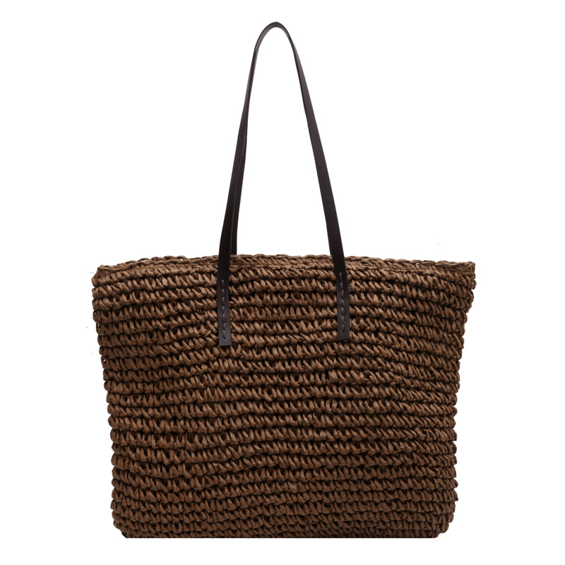 麦わら織りトートバッグ カジュアル 大容量 高級感 デザイン - Luxury Bags Tote のレビューと価格