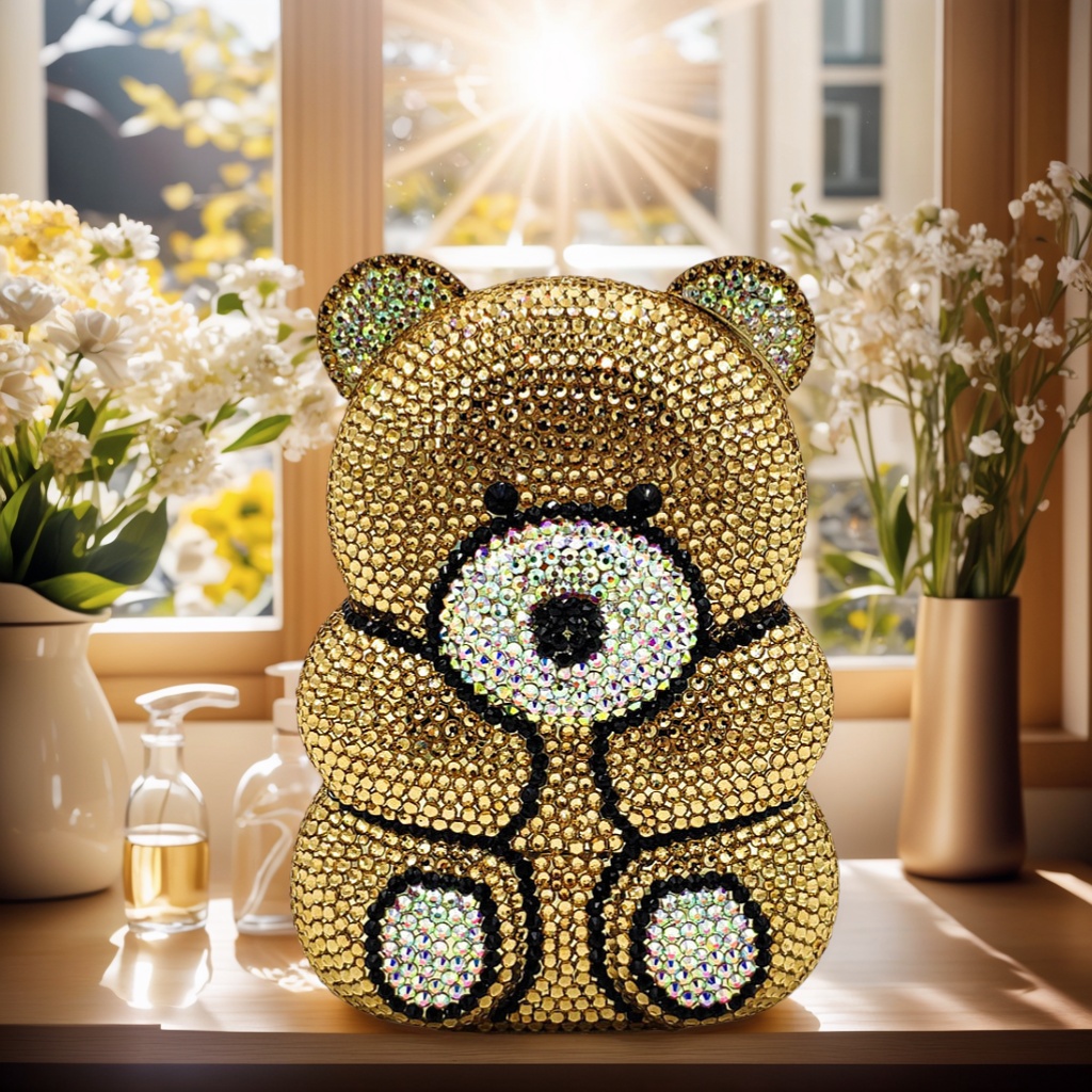キュートなクマのラインストーンイブニングバッグ、女性用ラグジ - Luxury Bags Cute のレビューと価格
