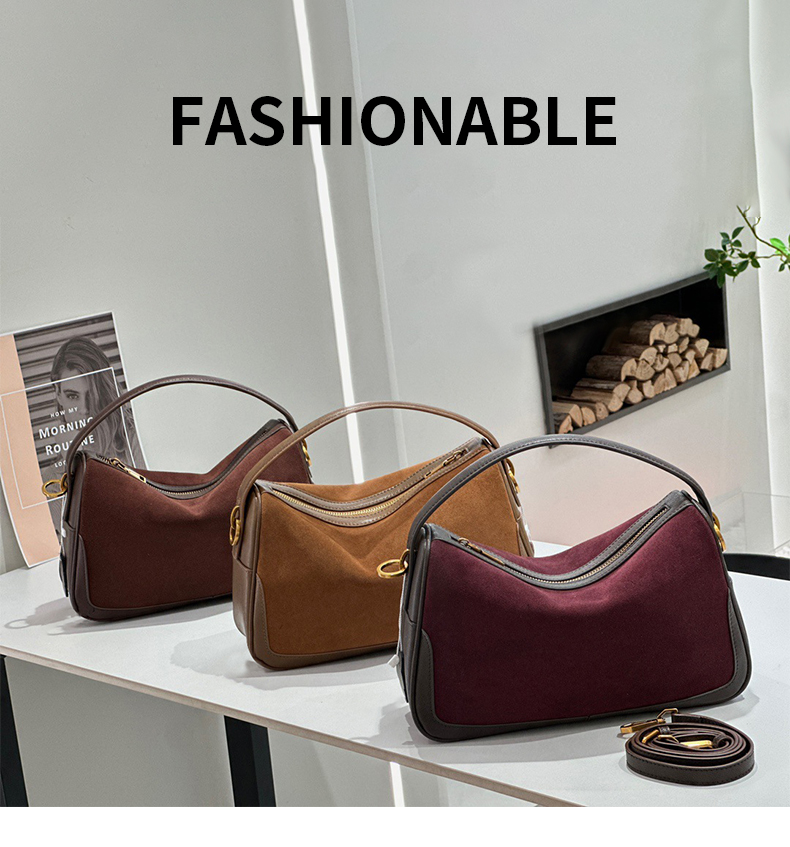 女性の本革ハンドバッグスエードバッグショルダーバッグレトロ大 - Luxury Bags On Sales のレビューと価格