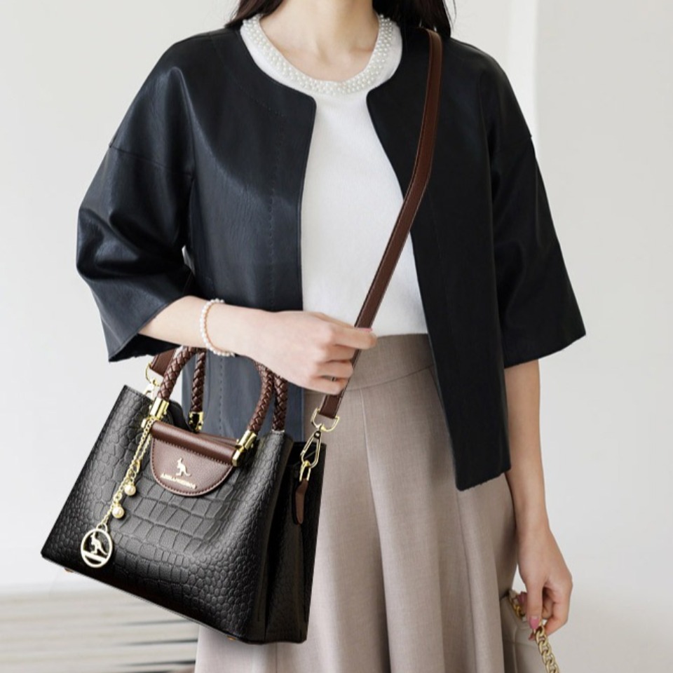 織りハンドルの本革ブランド高級レザーカジュアルトート高級ハン - Luxury Bags Tote のレビューと価格