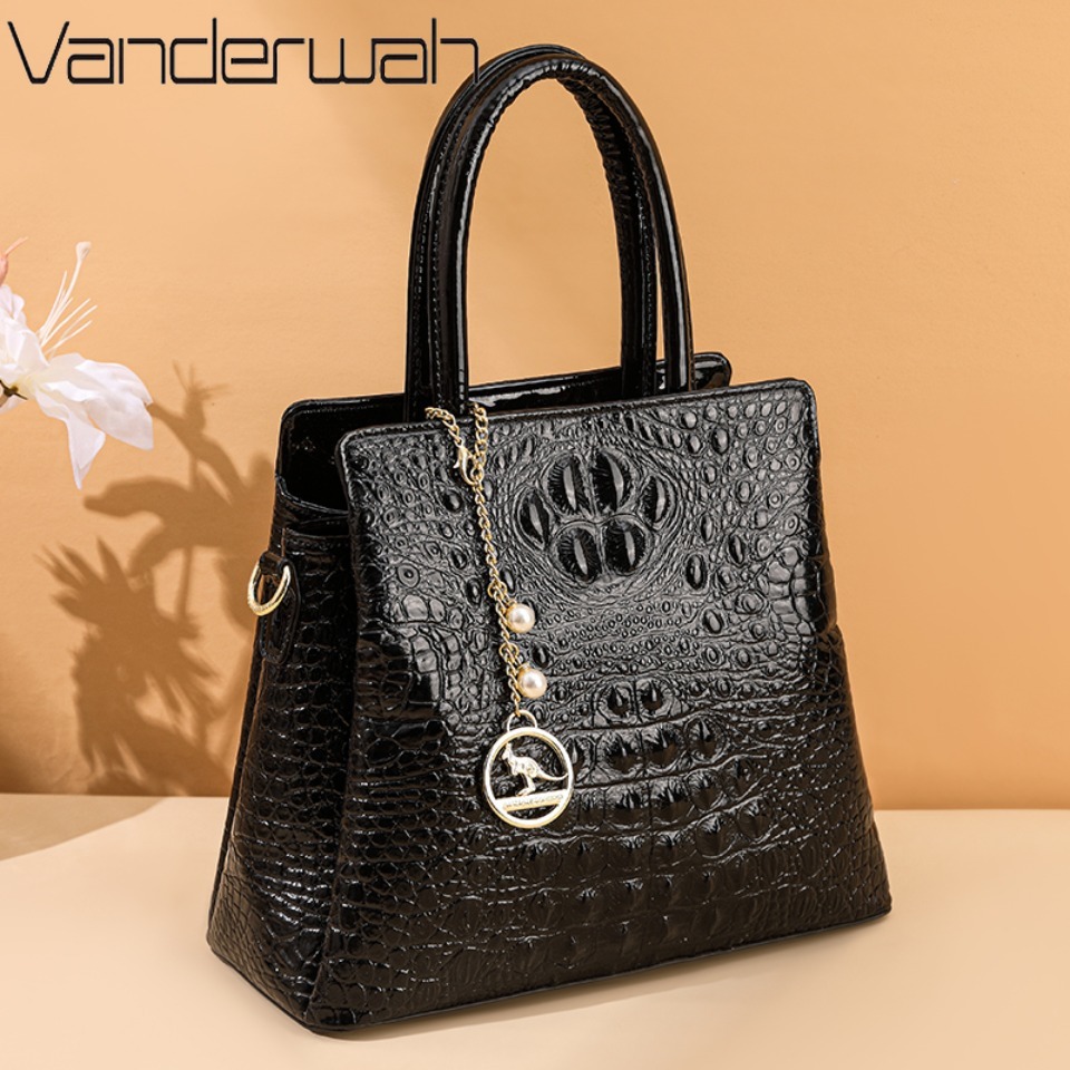 本物のブランドの高品質ワニ柄レザーカジュアルトート高級ハンド - Luxury Bags Tote のレビューと価格