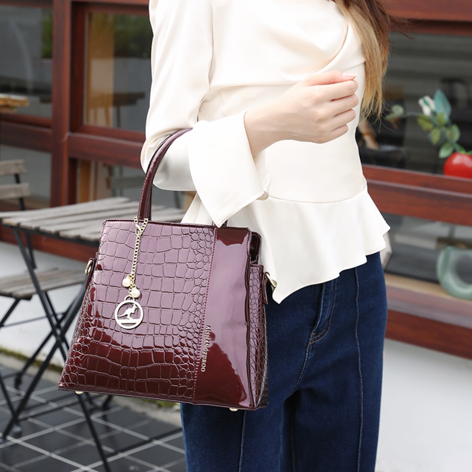 本物のブランドの高品質ワニ柄レザーカジュアルトート高級ハンド - Luxury Bags Tote のレビューと価格