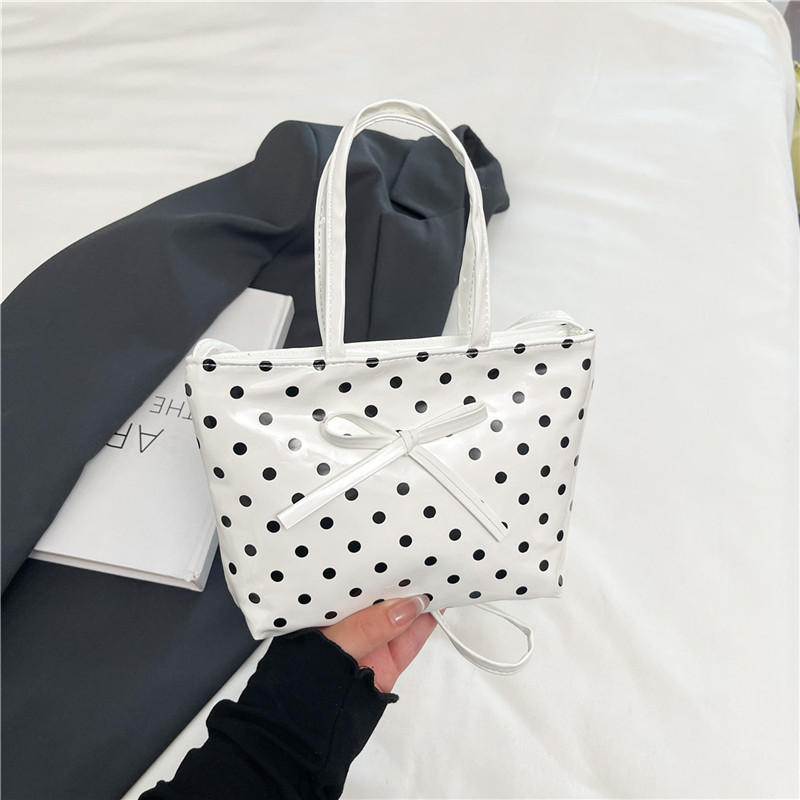 女性の新しいハンドバッグ韓国チェック柄水玉模様のリボンかわい - Luxury Bags Cute のレビューと価格