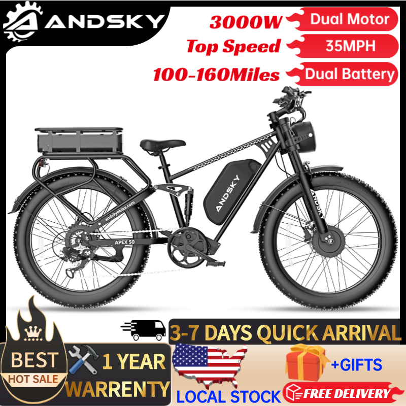 ANDSKY Apex50 AWD電動自転車 3000Wデュ - Luxury Bags On Sales のレビューと価格